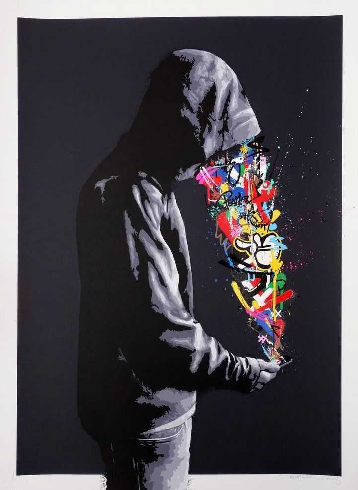 Martin Whatson, ‘Connection (Hand Finished)’, 2018, Print, hand-finished 19 colour screenprint on 300gsm somerset paper, Graffiti Prints, Numbered, Dated, Handfinished