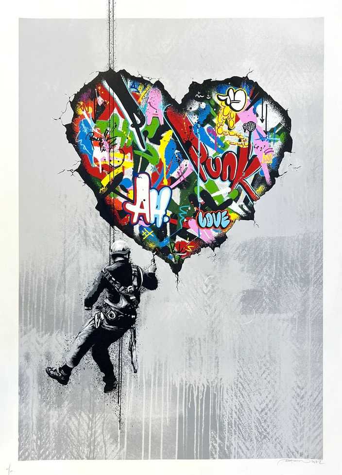 Martin Whatson, ‘Cracked’, 2022, Print, 30 Colour Screen Print On 300 Somerset paper with embossed heart, Graffiti Prints, Numbered
