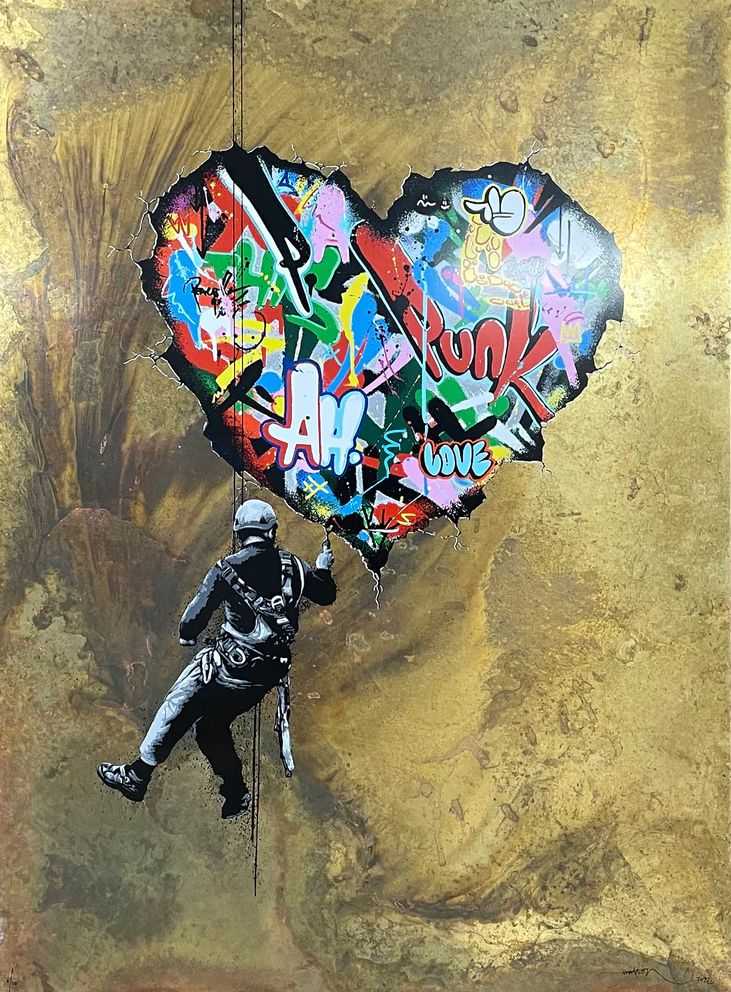 Martin Whatson, ‘Cracked (Cracked Brass)’, 2022, Print, 30 Colour Screen Print On 1mm Corroded Brass , Graffiti Prints, Numbered
