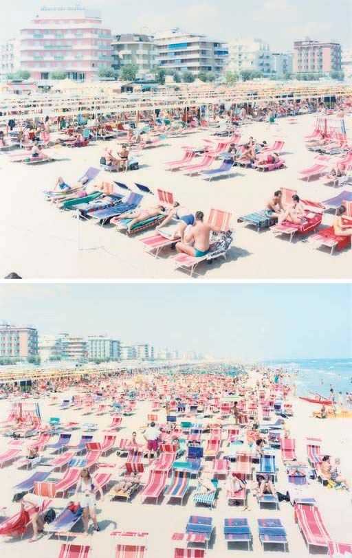 Massimo Vitali, ‘RICCIONE Diptych’, 2000, Photography, Colour coupler prints mounted on Plexiglas, null, Numbered