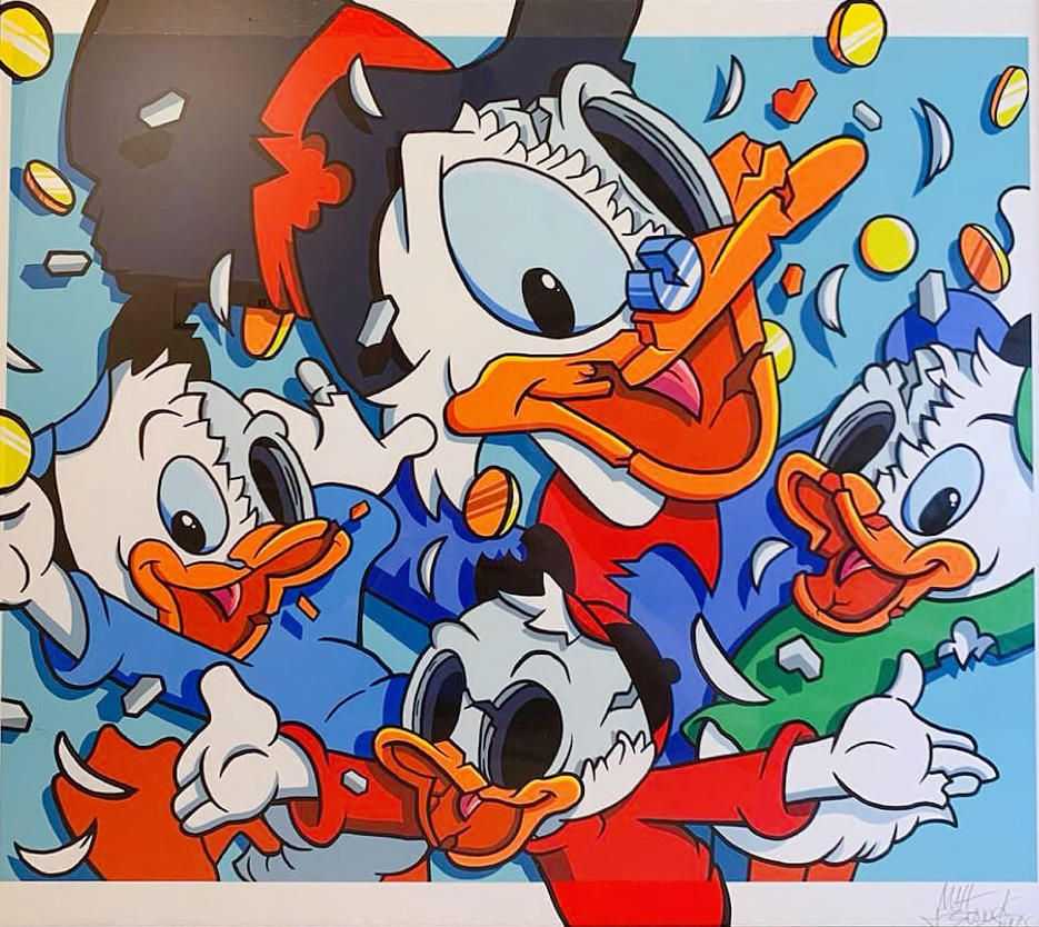 Matt Gondek, ‘Ducktales Deconstruction’, 21-04-2017, Print, Pigment print on Somerset Velvet Fine Art Paper. Handfinished with acrylic paint, Self-released, Numbered, Handfinished