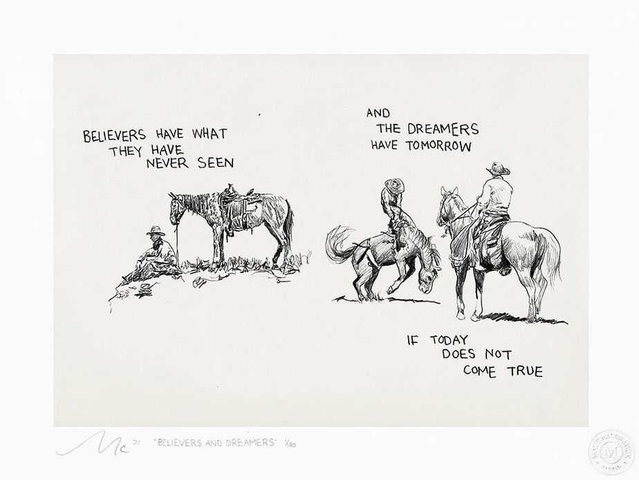 Matt McCormick, ‘Believers and Dreamers’, 25-10-2021, Print, Giclee Print On Moab Entrada Rag White Paper 190, Self Released, Numbered, Dated