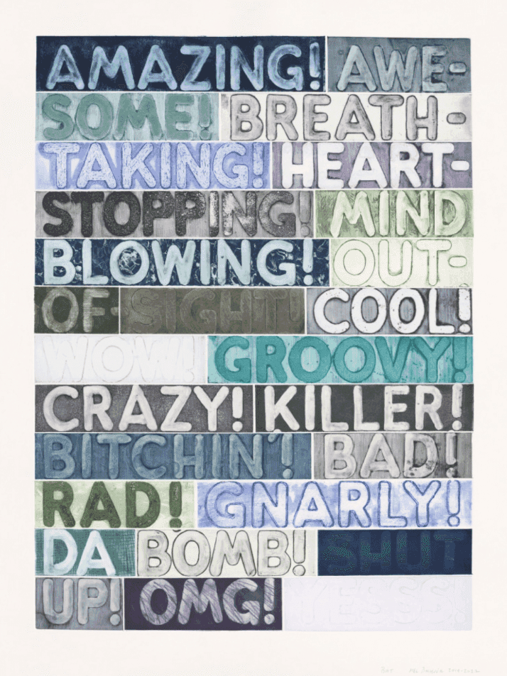 Mel Bochner, ‘Amazing’, 2019, Print, Etching in 18 colors, null, Numbered, Dated
