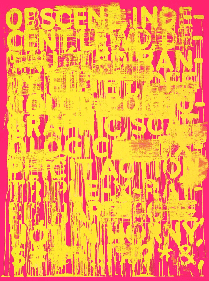 Mel Bochner, ‘Obscene’, 2017, Print, 8 colour silkscreen, null, 