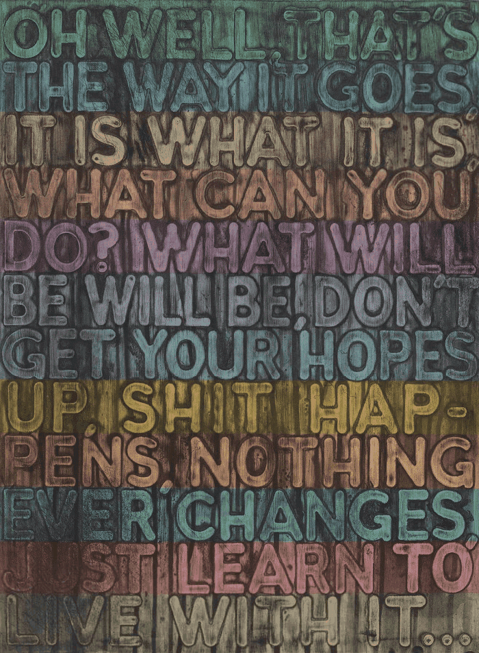 Mel Bochner, ‘Oh Well’, 2020, Print, Etching with screenprint in colors, Two Palms Press, Numbered, Dated