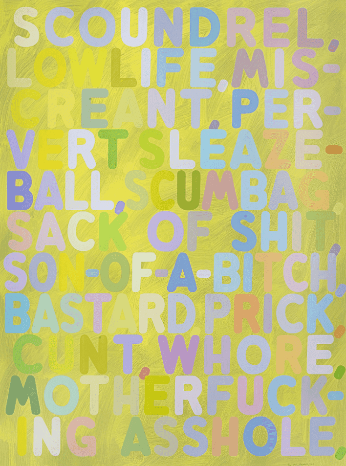 Mel Bochner, ‘Scoundrel’, 2010, Print, Screenprint in colours on wove paper, Two Palms Press, Numbered, Dated