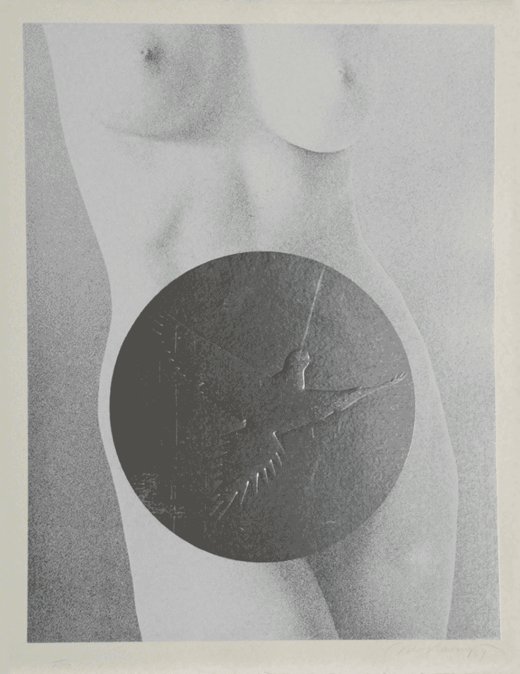 Mel Ramos, ‘Dove Tale’, 1969, Print, Lithograph on Embossed Foil Chine Colle, null, Numbered