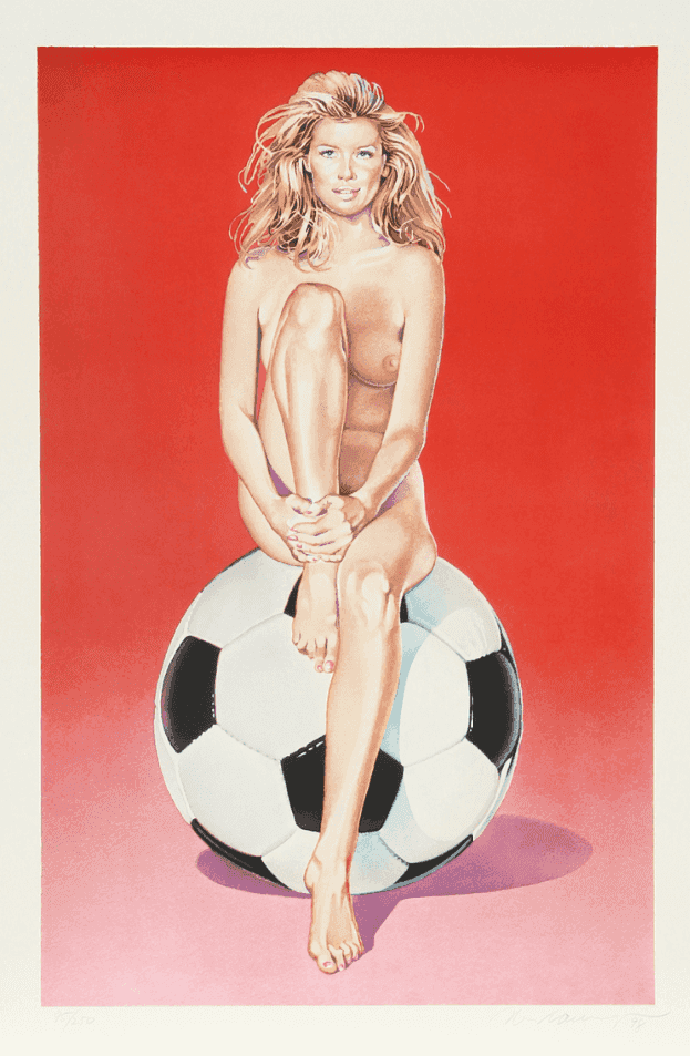 Mel Ramos, ‘Fussball Fannie’, 1997, Print, Lithograph, null, Numbered