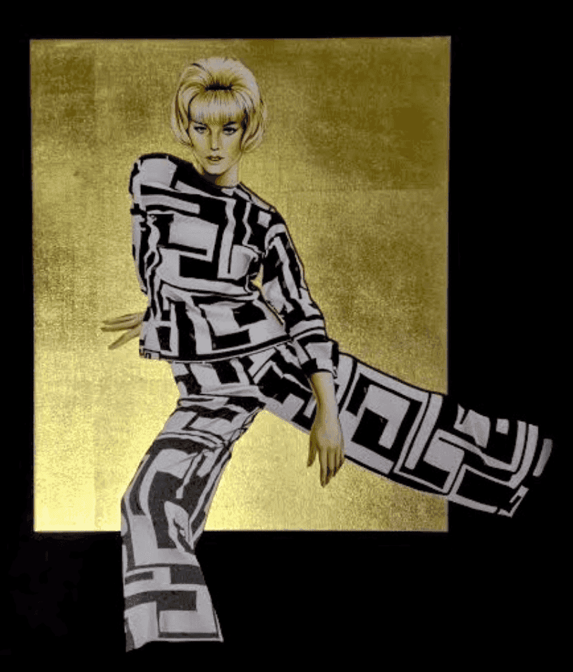 Mel Ramos, ‘Pucci Pants’, 2015, Print, Lithograph in 22 colours, mounted on cardboard, shaped and applied on gold leaf, null,