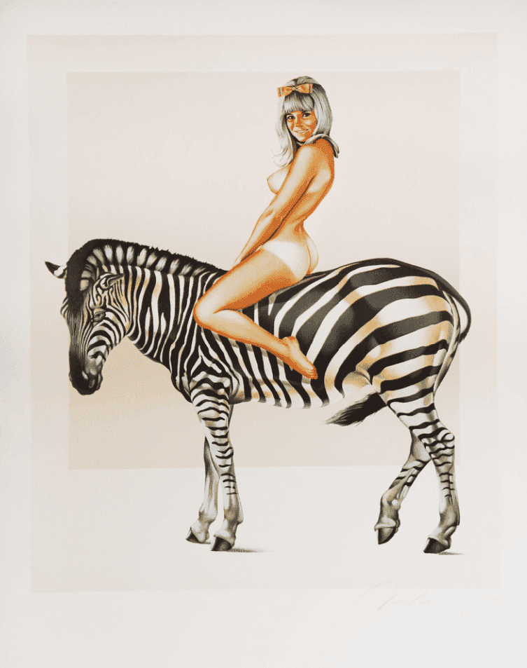 Mel Ramos, ‘Zebra’, 1981, Print, Lithograph, null, Numbered