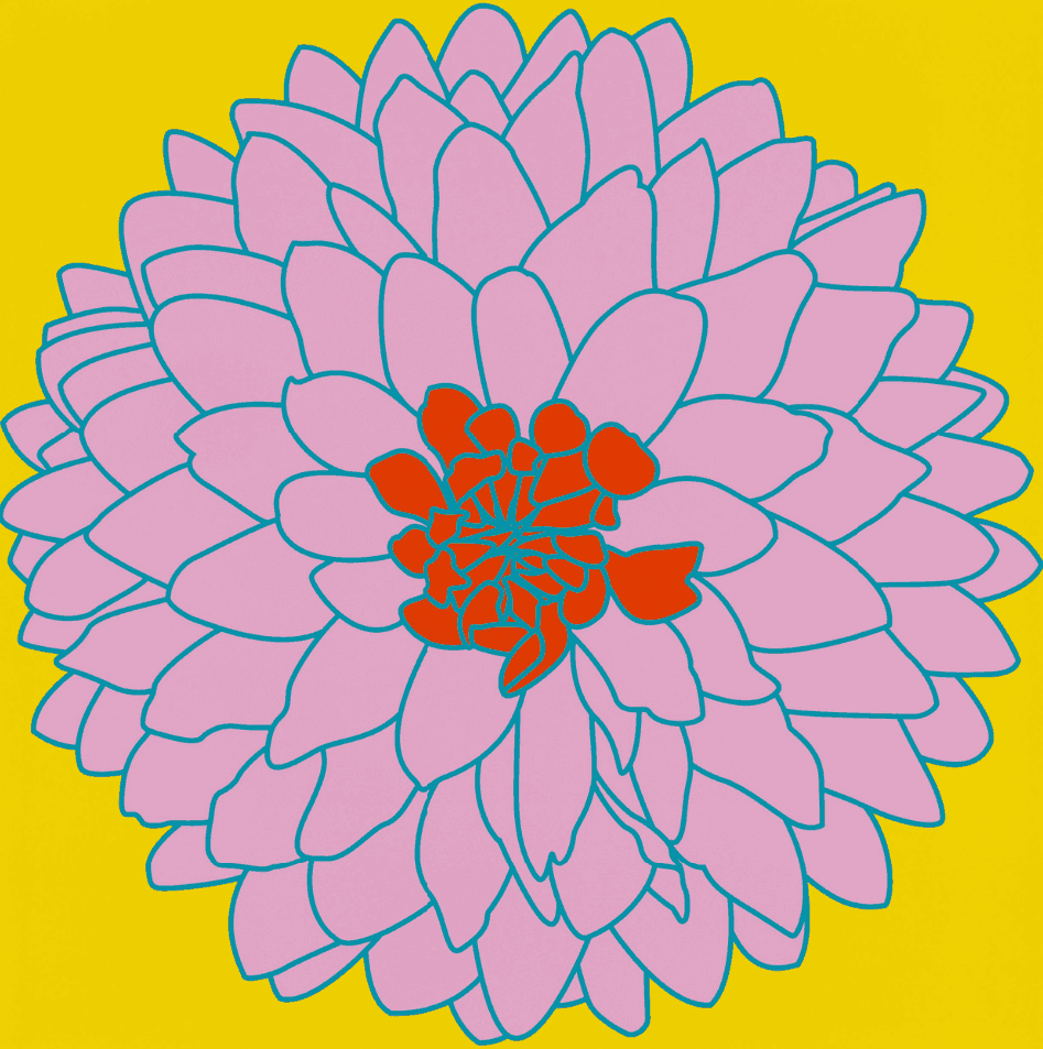 Michael Craig-Martin, ‘Flowers - Chrysanthemum’, 2023, Print, Screenprint on Somerset Satin White 410gsm paper, Cristea Roberts Gallery, Numbered, Dated