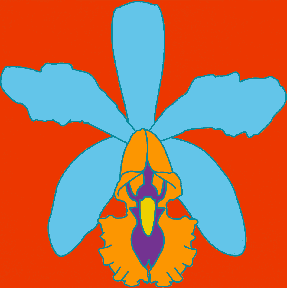 Michael Craig-Martin, ‘Flowers - Orchid’, 2023, Print, Screenprint on Somerset Satin White 410gsm paper, Cristea Roberts Gallery, Numbered, Dated