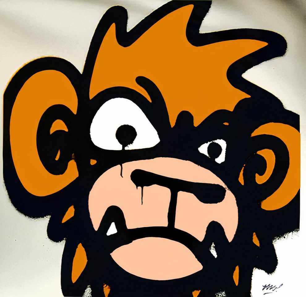 Mighty Mo, ‘Monkey (Orange)’, 03-09-2009, Print, Screenprint, Pictures On Walls, Numbered