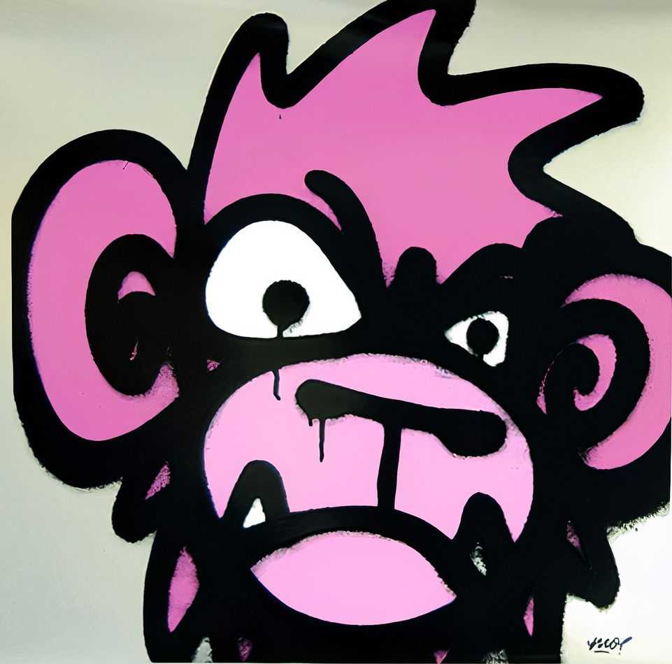 Mighty Mo, ‘Monkey (Pink)’, 03-09-2009, Print, Screenprint, Pictures On Walls, Numbered