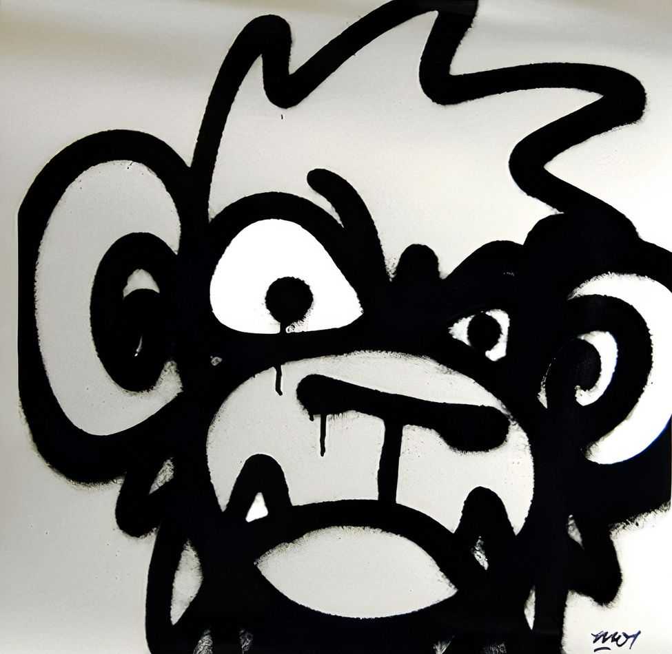 Mighty Mo, ‘Monkey (Silver)’, 03-09-2009, Print, Screenprint, Pictures On Walls, Numbered