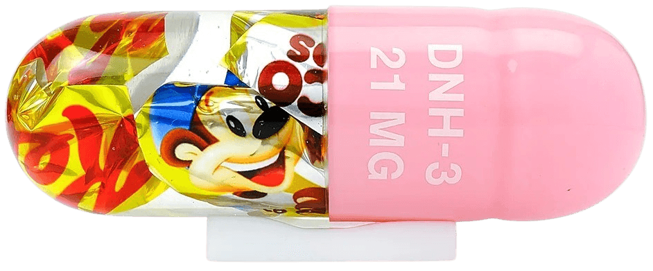 Miss Bugs, ‘P12 (Junk Caps - Coco Pops)’, 2022, Sculpture, Polyurethane UV Resin with Pigment with Encapsulated Discarded Food Wrapper, Jealous Gallery, 
