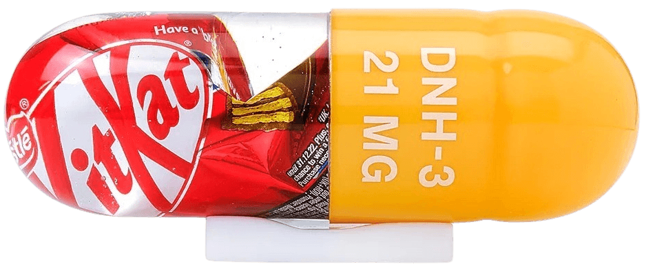 Miss Bugs, ‘P14 (Junk Caps - Kitkat)’, 2022, Sculpture, Polyurethane UV Resin with Pigment with Encapsulated Discarded Food Wrapper, Jealous Gallery, 
