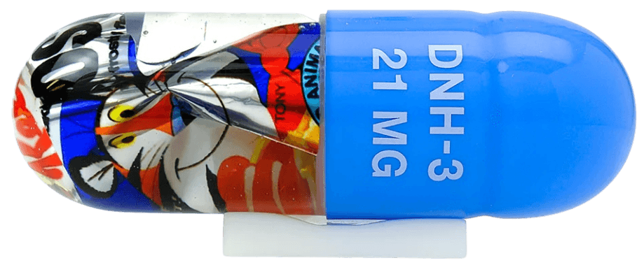 Miss Bugs, ‘P26 (Junk Caps - Frosties)’, 2022, Sculpture, Polyurethane UV Resin with Pigment with Encapsulated Discarded Food Wrapper, Jealous Gallery, 