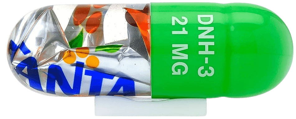 Miss Bugs, ‘P28 (Junk Caps - Fanta)’, 2022, Sculpture, Polyurethane UV Resin with Pigment with Encapsulated Discarded Food Wrapper, Jealous Gallery, 