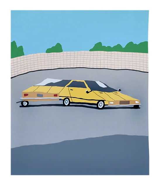 Motonori Uwasu, ‘Yellow Car’, 2021, Print, 11 colour screenprint on Somerset Satin Rag , Moosey Art, Numbered