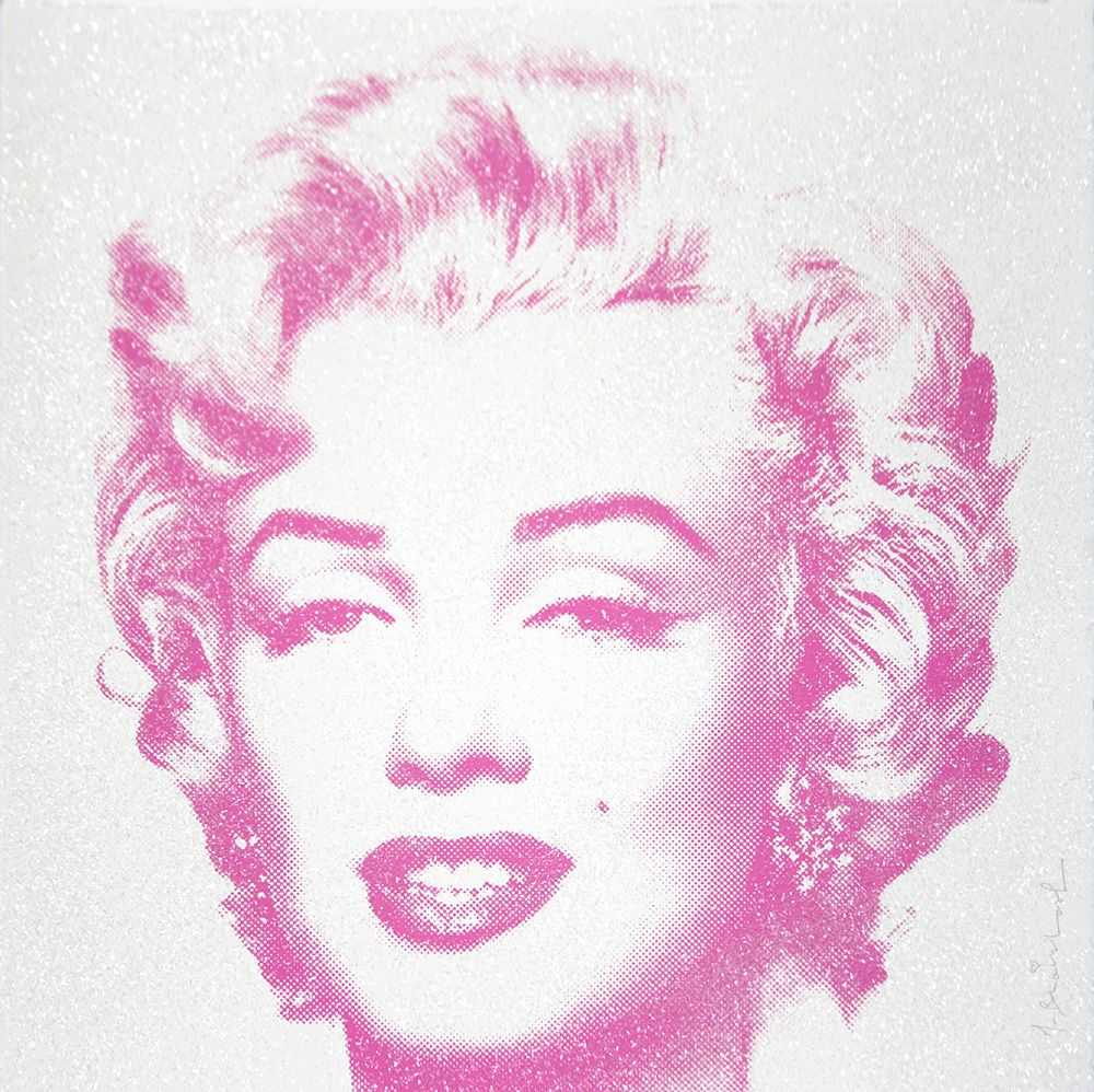 Mr. Brainwash, ‘Diamond Girl (Purple)’, 01-07-2016, Print, One colour screenprint on hand-torn archival art paper hand finished with diamond dust and spray paint, Self-released, Numbered, Handfinished