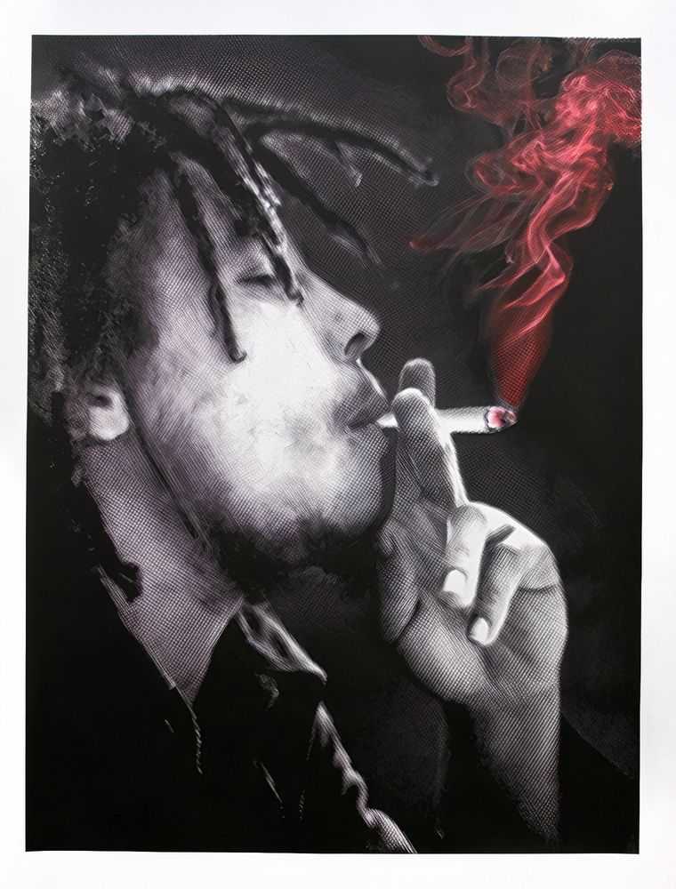 Mr. Brainwash, ‘Happy Birthday Bob Marley - Jamming (Red)’, 06-02-2019, Print, A one colour screen print hand finished with water colour, Self-released, Numbered, Handfinished