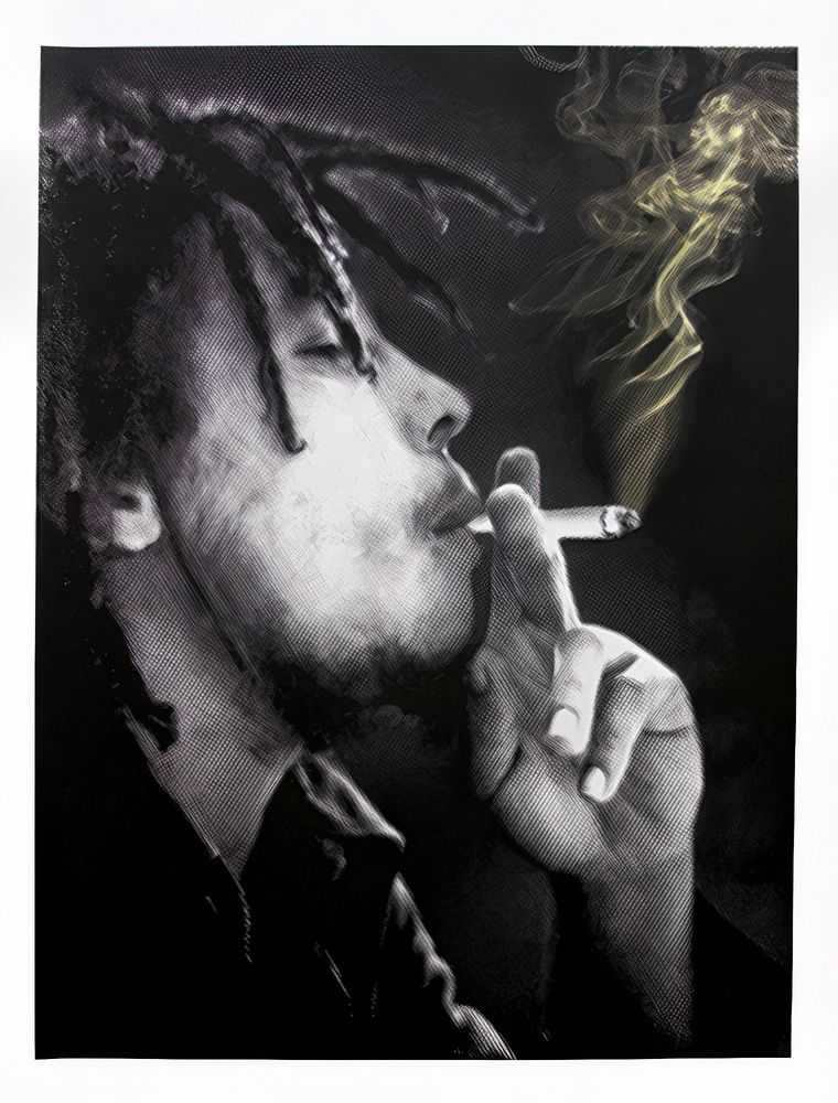 Mr. Brainwash, ‘Happy Birthday Bob Marley - Jamming (Yellow)’, 06-02-2019, Print, A one colour screen print hand finished with water colour, Self-released, Numbered, Handfinished