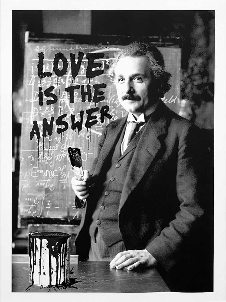 Mr. Brainwash, ‘Happy Birthday Einstein! - LITA (Black)’, 14-03-2018, Print, Two colour screen print on archival art paper, Self-released, Numbered