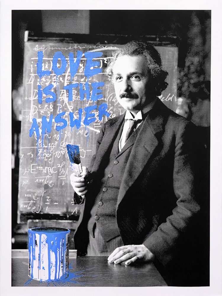 Mr. Brainwash, ‘Happy Birthday Einstein! - LITA (Blue)’, 14-03-2018, Print, Two colour screen print on archival art paper, Self-released, Numbered