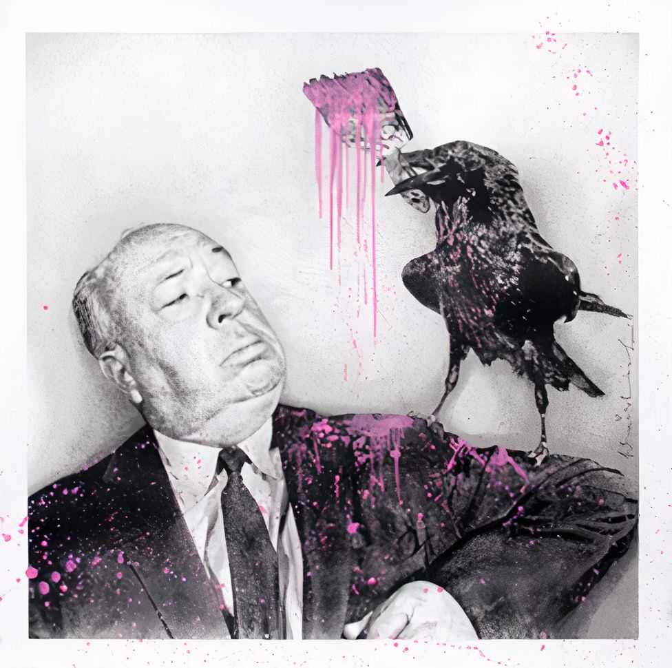 Mr. Brainwash, ‘Hitchcock (Pink)’, 28-03-2017, Print, Six colour screen-print on hand torn archival art paper hand-finished with paint, Self-released, Numbered, Handfinished