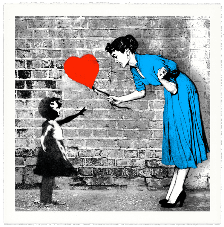 Mr. Brainwash, ‘Love Catcher - Blue’, 2023, Print, 6-Color Screenprint, Self released, Numbered