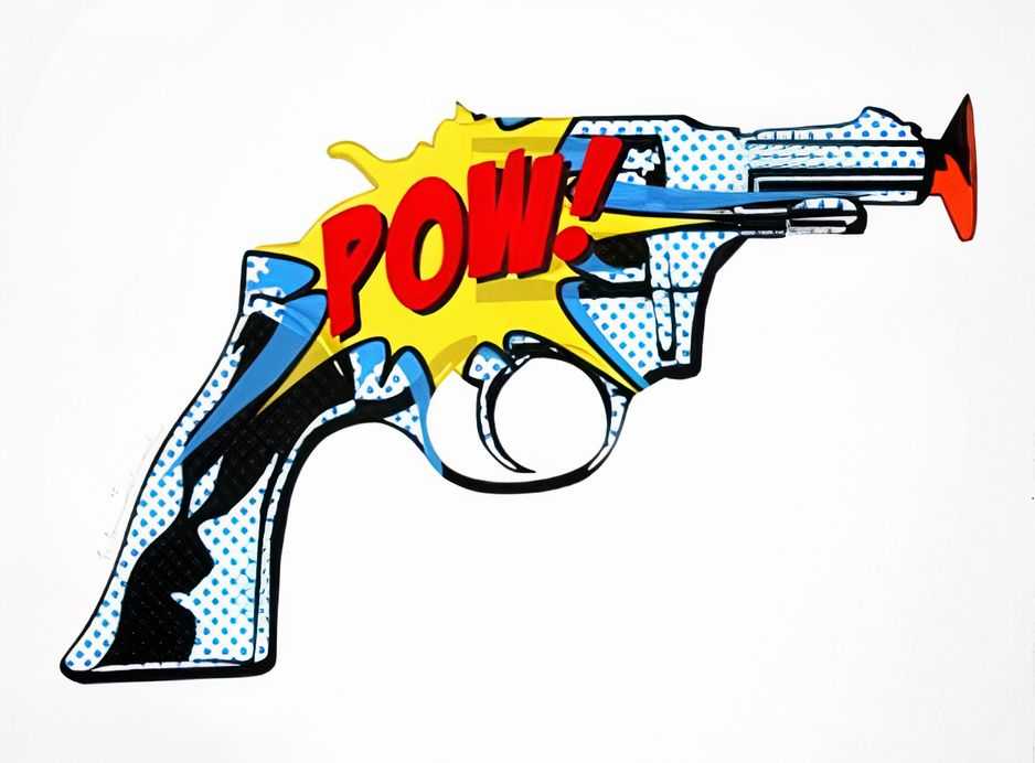 Mr. Brainwash, ‘Pow! Pow!’, 2015, Print, Five-colour screen print on hand torn archival art paper, Self-released, Numbered