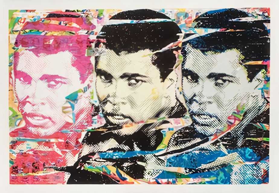 Mr. Brainwash, ‘The Champ’, 2010, Print, Twelve-colour screen print on hand-torn archival art paper, Self-released, Numbered