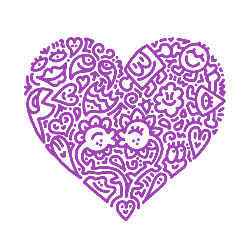 Mr. Doodle, ‘Pop Heart Flower Warmth’, 2021, Print, Screenprint, Gloss Enamel Ink on Somerset Radiant White Tub Sized 410gsm, Pearl Lam Galleries, Numbered