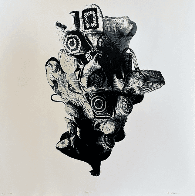 Nick Cave, ‘Amalgam (Blue)’, 2015, Print, Three-color lithograph, dusted with pearlescent powder, Tamarind, Numbered