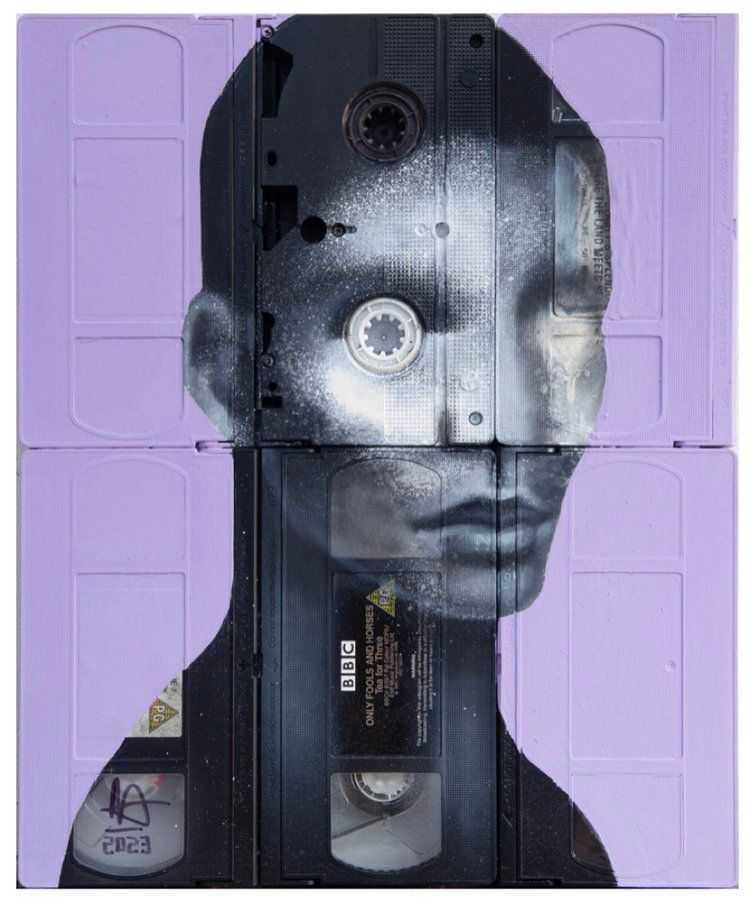 Nick Gentry, ‘The Fool’, 2023, Print, Used VHS cassette tapes, spray paint and oil paint on wood, null, Dated