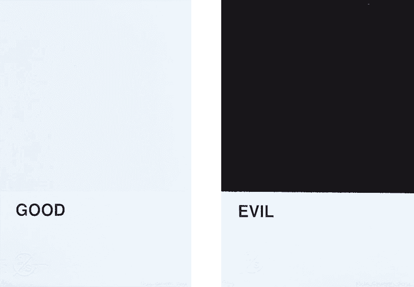 Nick Smith, ‘Good / Evil (Diptych)’, 30-03-2015, Print, Diptych comprising two pigment prints in colours hand-finsihed with spraypaint on Fabiano wove paper, Art Republic, Numbered, Handfinished