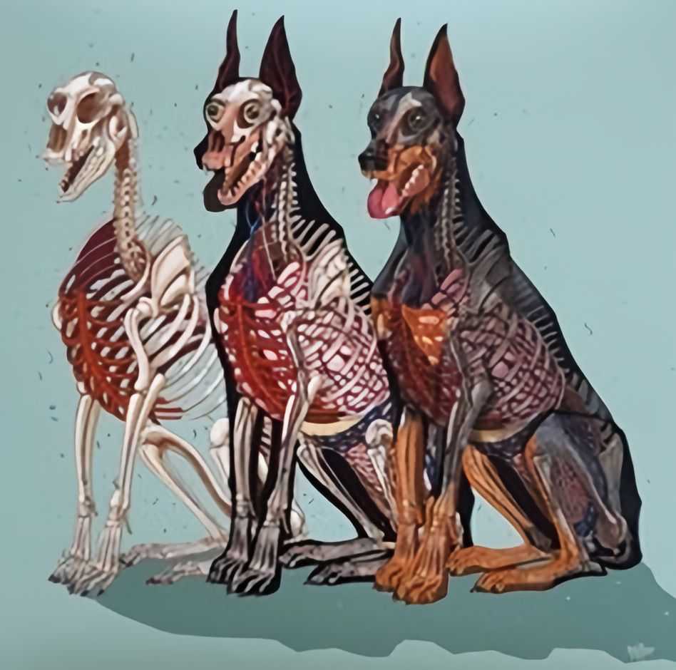 Nychos, ‘Doberman Anatomy’, 2021, Print, Giclee Print, Rabbiteye Movement, Numbered