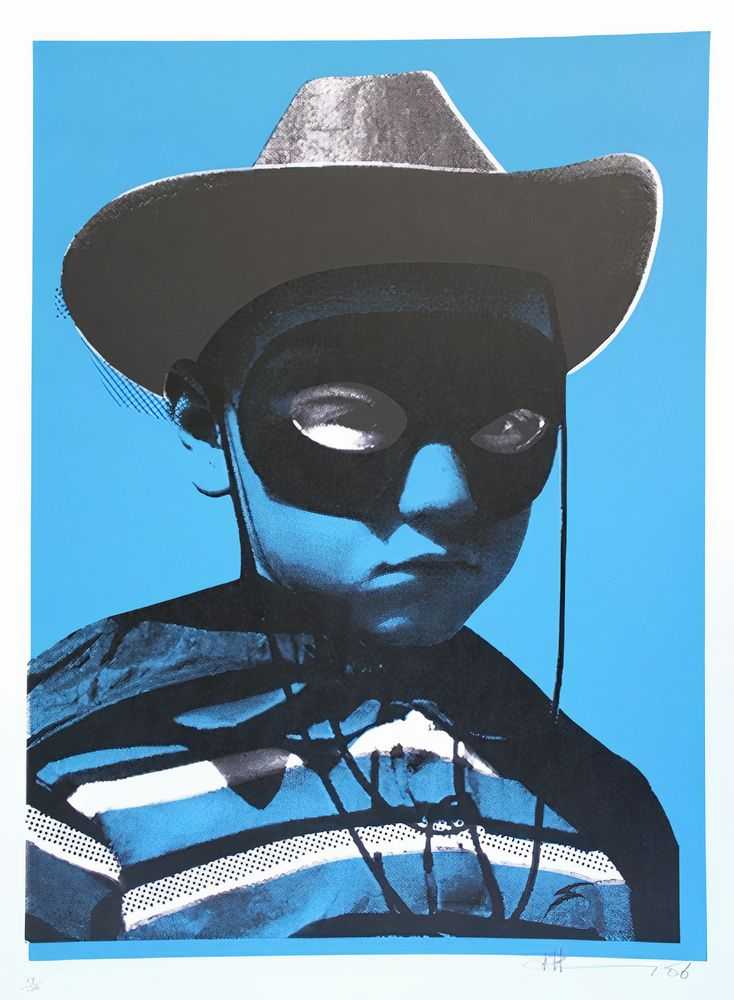 Paul Insect, ‘Bighead (Blue)’, 2006, Print, Hand pulled screenprint on paper, Pictures On Walls, Numbered, Dated