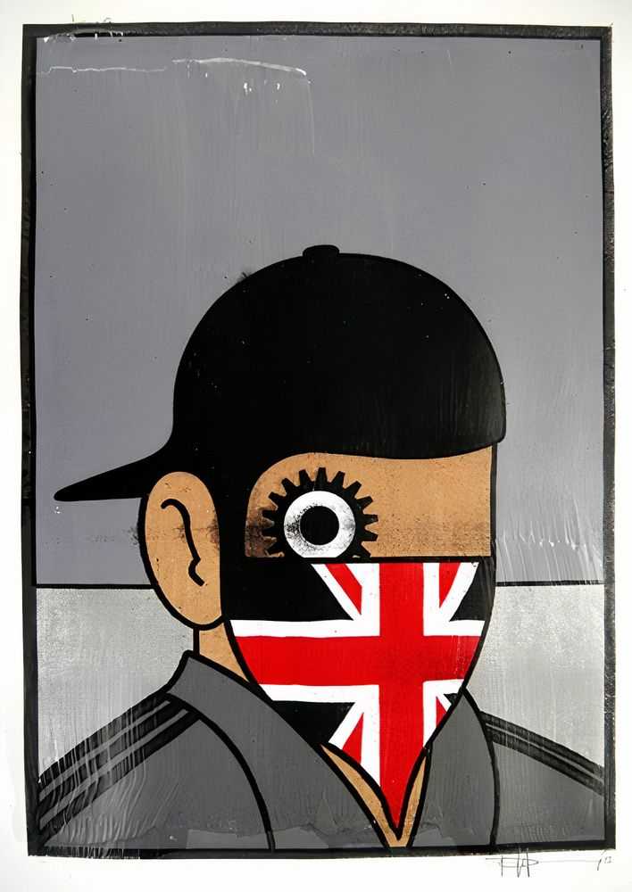 Paul Insect, ‘Clockwork Britain (Dark Grey & Grey)’, 2012, Print, Six Colour Silkscreen, with hand colouring, on Arches 88 300gsm, Pictures On Walls, Numbered, Dated, Handfinished