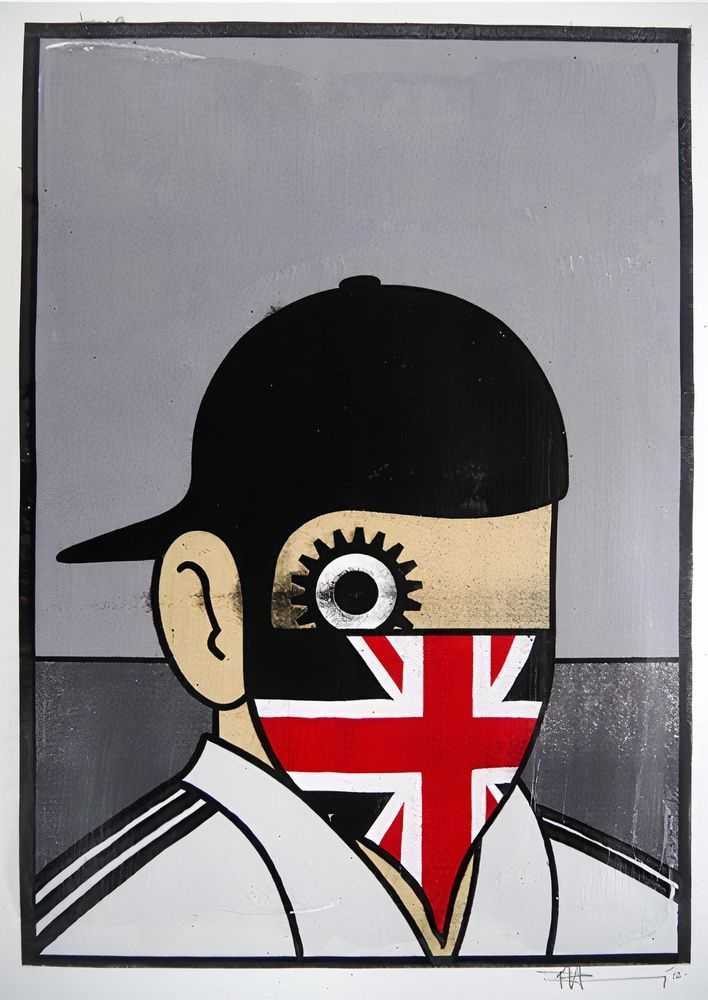 Paul Insect, ‘Clockwork Britain (Grey & White)’, 2012, Print, Six Colour Silkscreen, with hand colouring, on Arches 88 300gsm, Pictures On Walls, Numbered, Dated, Handfinished