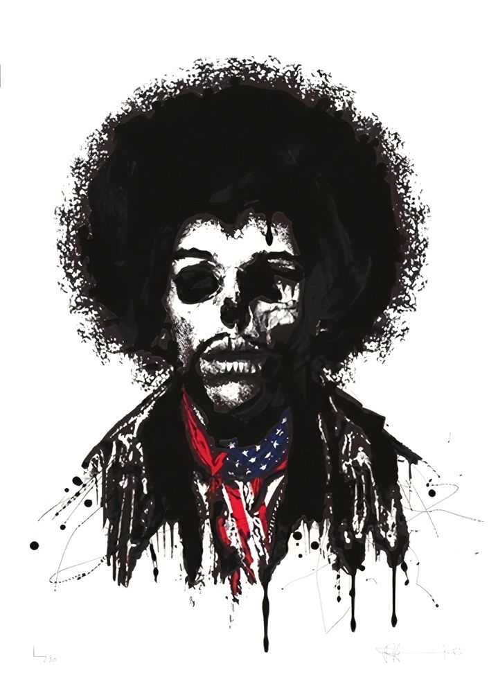 Paul Insect, ‘Dead Jimi (Hand Finished)’, 2007, Print, Print on light sensitive archival paper with hand painting, Lazinc, Numbered, Dated, Handfinished