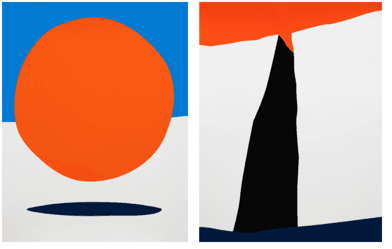Paul Kremer, ‘Crevice and Drop - Set’, 2024, Print, Hand-pulled screen print on Mohawk Superfine Smooth Paper, Louis Buhl & Co., Numbered