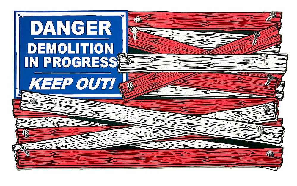 Penny, ‘Demolition’, 19-04-2017, Print, 5 layer hand pulled screen print on Somerset Satin 310gsm, Krause Gallery, Numbered