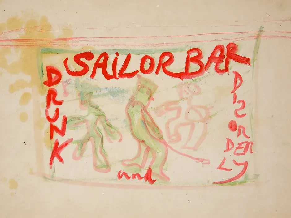 Peter Doig, ‘Sailor Bar’, 02-08-2013, Print, 7-colour screenprint on tea-stained Somerset Soft White Velvet 300gsm paper, Ingleby Gallery, Numbered