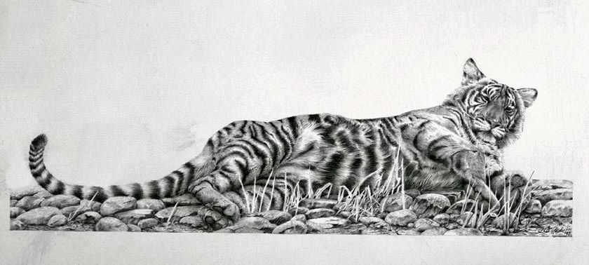 Peter Hildick, ‘Indian Amber’, 2002, Print, Lithograph print, Castle Fine Art, Numbered