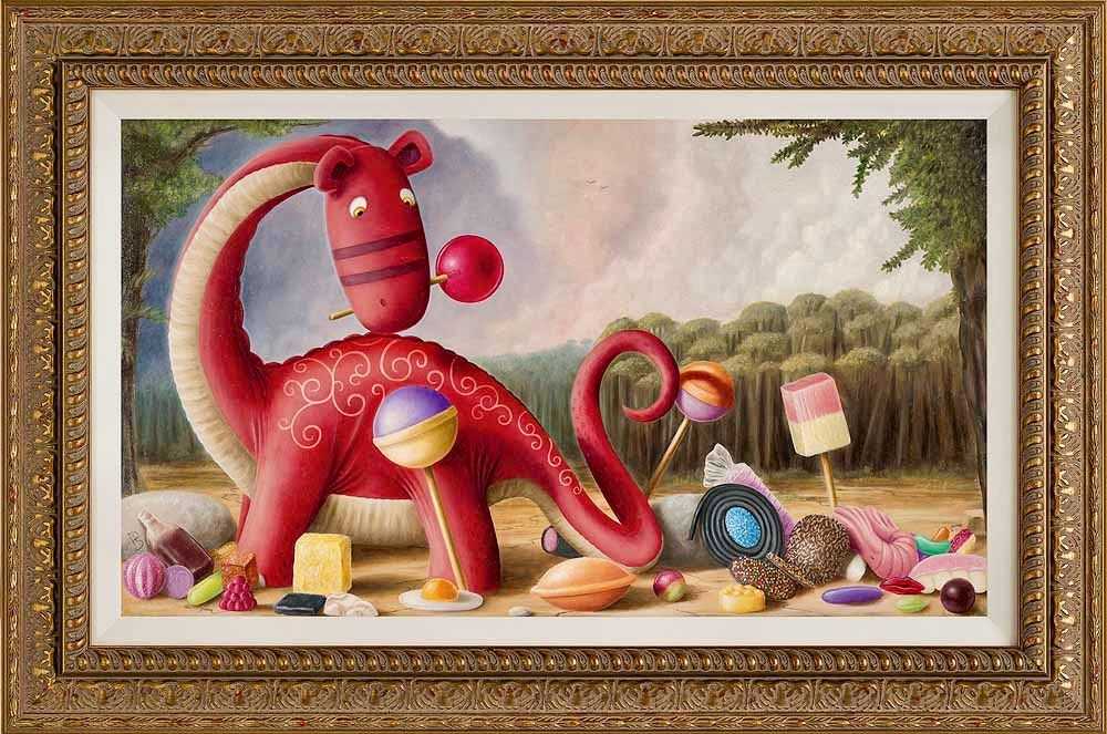 Peter Smith, ‘Tuppenny Pennysaurus (Remarqued Edition)’, 2013, Print, Giclee on board, Castle Fine Art, Numbered