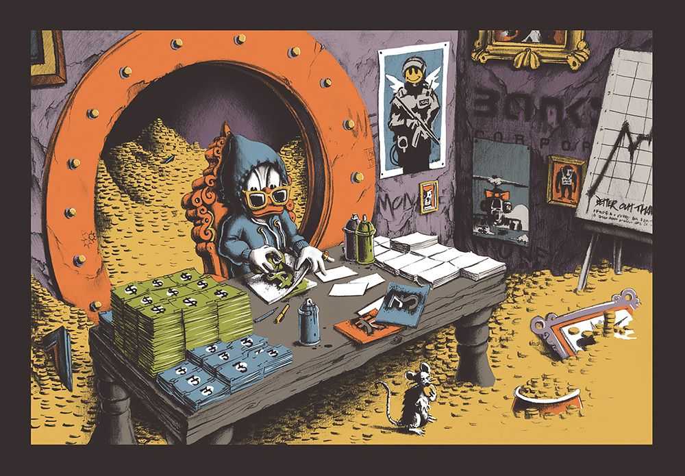 Pez, ‘Uncle Bank$’, 11-09-2014, Print, 10 colour screenprint, UTB NYC, Numbered
