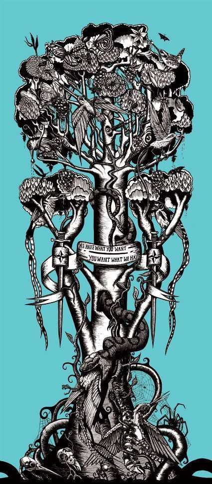 Phlegm, ‘We Have What You Want, You Want What We Have’, 05-10-2007, Print, 2-colour silkscreen, The Old Sweet Shop, Numbered