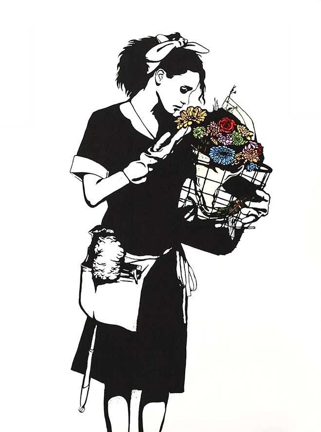 Pobel, ‘Anna (Hand Finished)’, 31-03-2017, Print, Black color screen print with hand painted colors, ABC Printhouse, Numbered, Handfinished